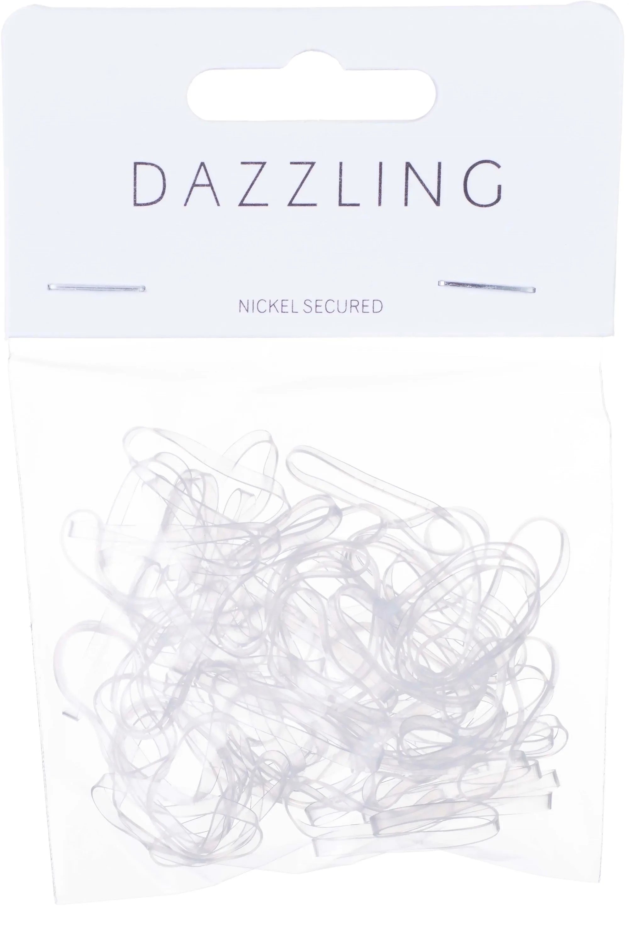 Dazzling Elastic Hair Ties 75 pcs Transparent