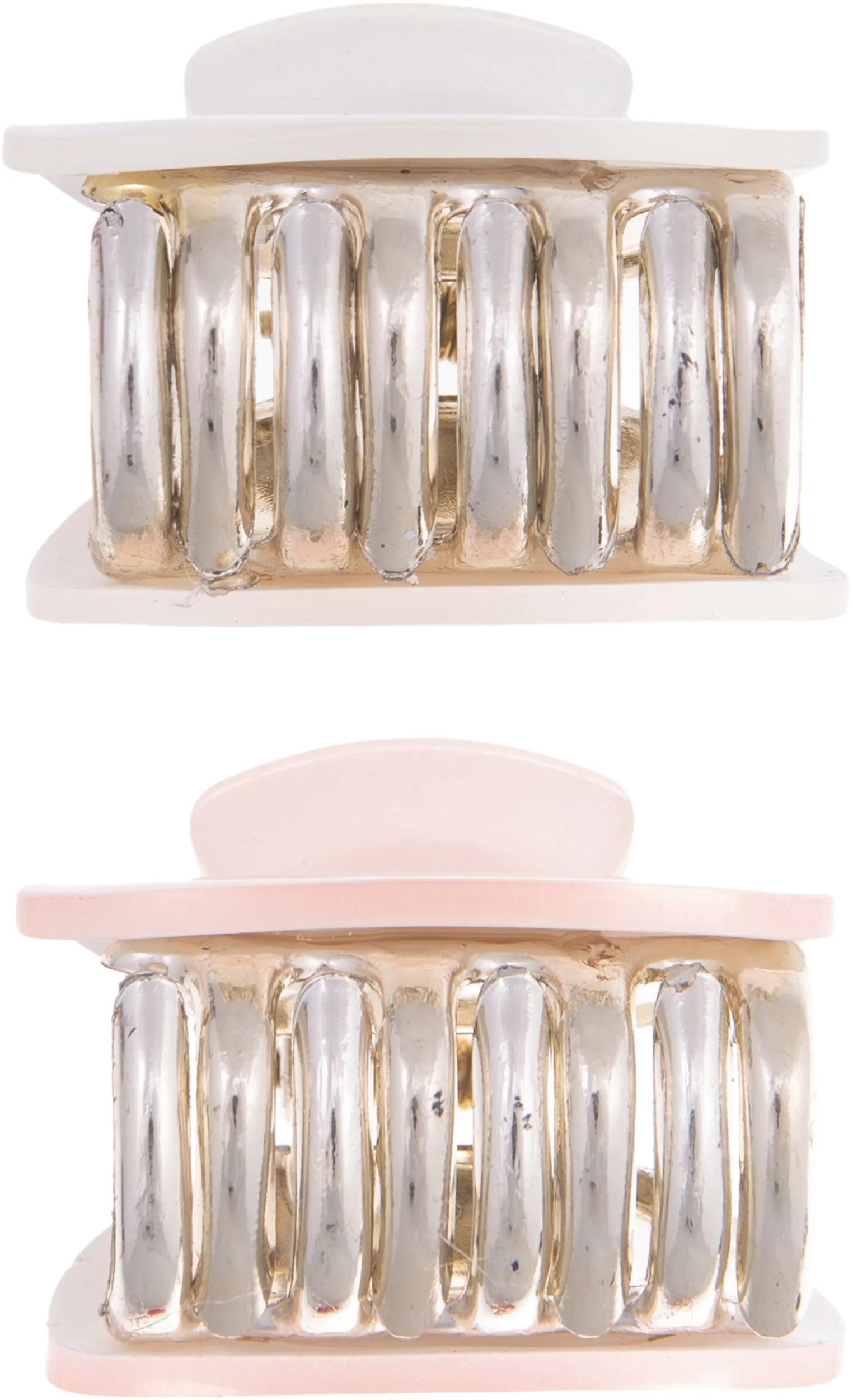 Dazzling Mini Clips Light Pink, Beige 2-Pack