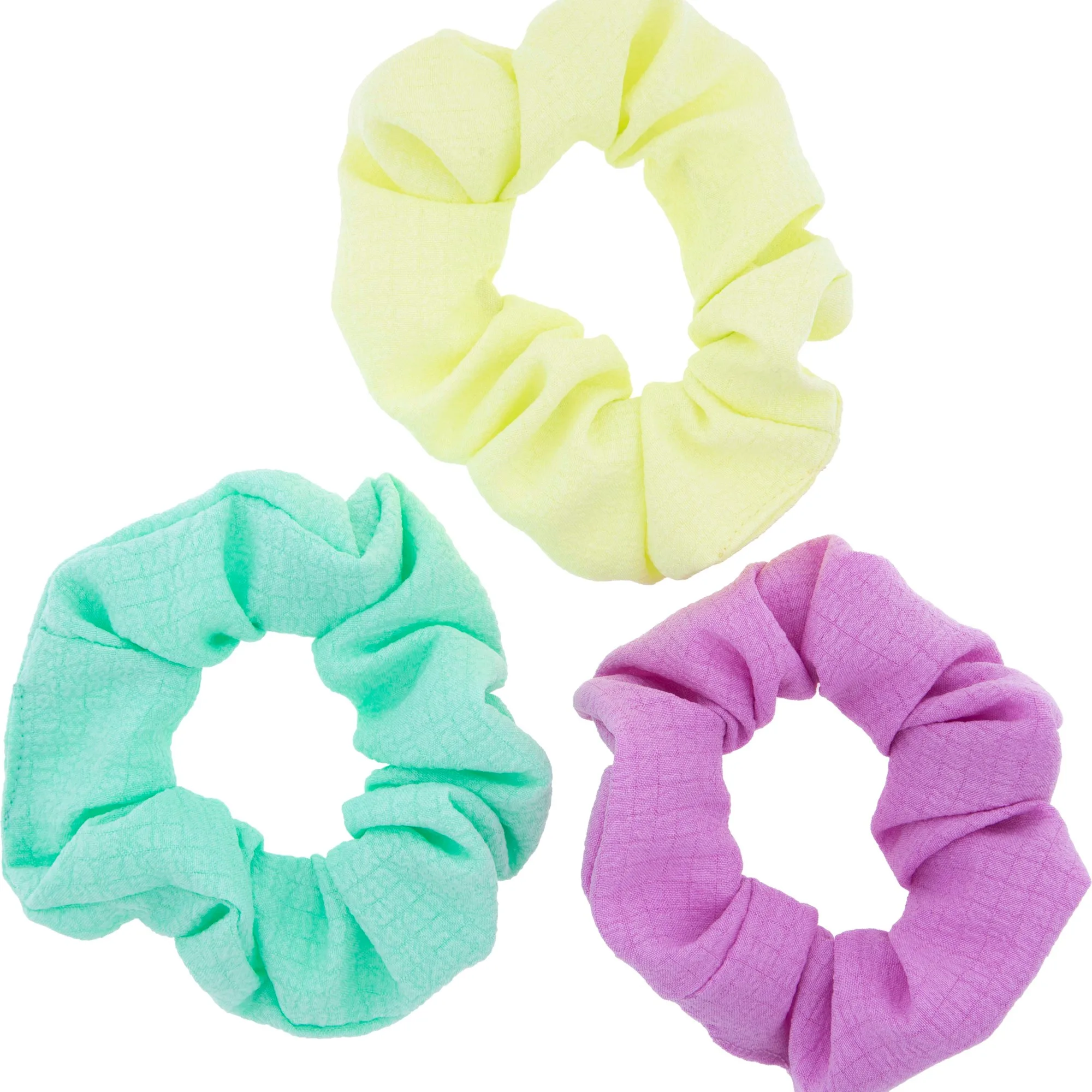 Dazzling Scrunchie 3-Pack Purple/Yellow/Green
