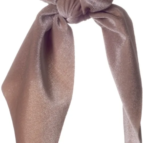 Dazzling Scrunchie Tail Velvet Beige