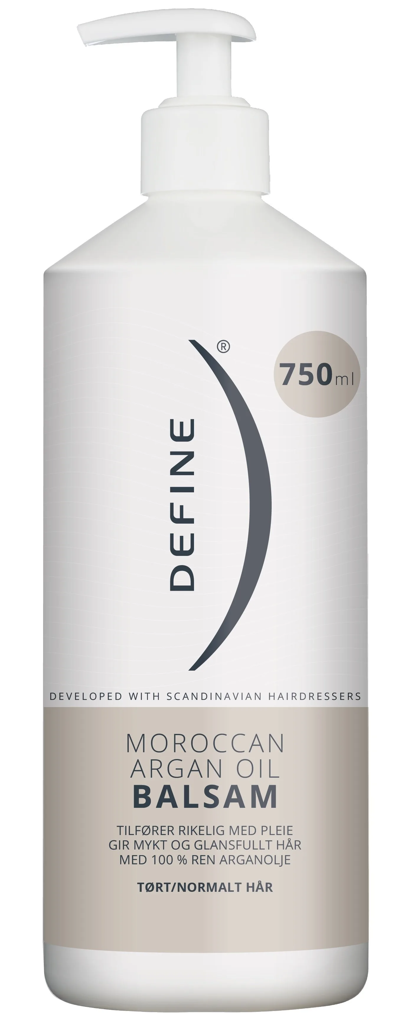 Define 750ml Moroccan Argan Oil Hoitoaine kuiville hiuksille
