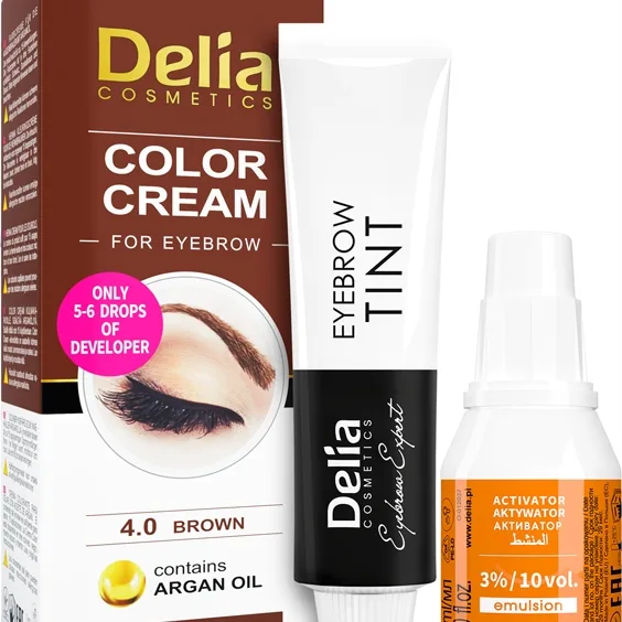 Delia Cosmetics Argan Oil Ögonbrynsfärg Skugga 4.0 Brown 15 ml