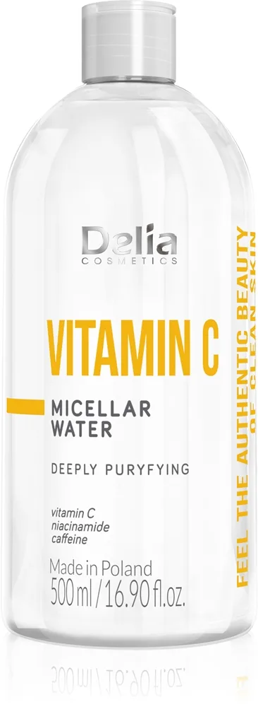 Delia Cosmetics Authentic Beauty Vitamin C Rengörande micellärt vatten med vitamin C 500 ml