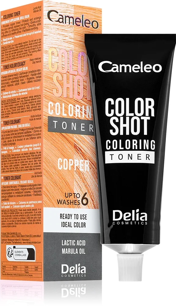Delia Cosmetics Cameleo Color Shot värillinen sävyte hiuksiin sävy COPPER 60 ml