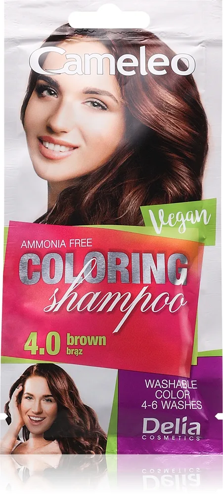 Delia Cosmetics Cameleo Coloring Shampoo sävyttävä shampoo hiuksiin sävy 4.0 Brown 40 ml