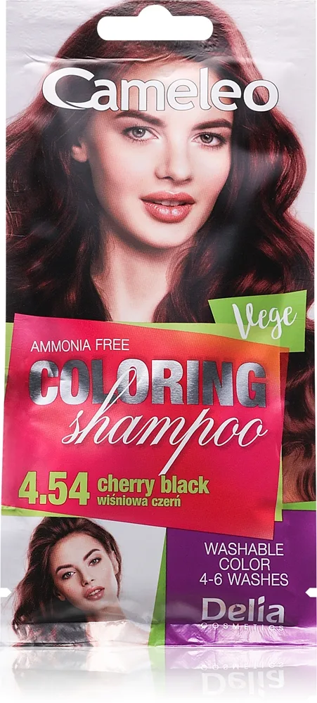 Delia Cosmetics Cameleo Coloring Shampoo sävyttävä shampoo hiuksiin sävy 4.54 Cherry Black 40 ml
