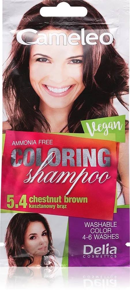 Delia Cosmetics Cameleo Coloring Shampoo Toning Shampoo til Hår Skygge 5.4 Chestnut Brown 40 ml