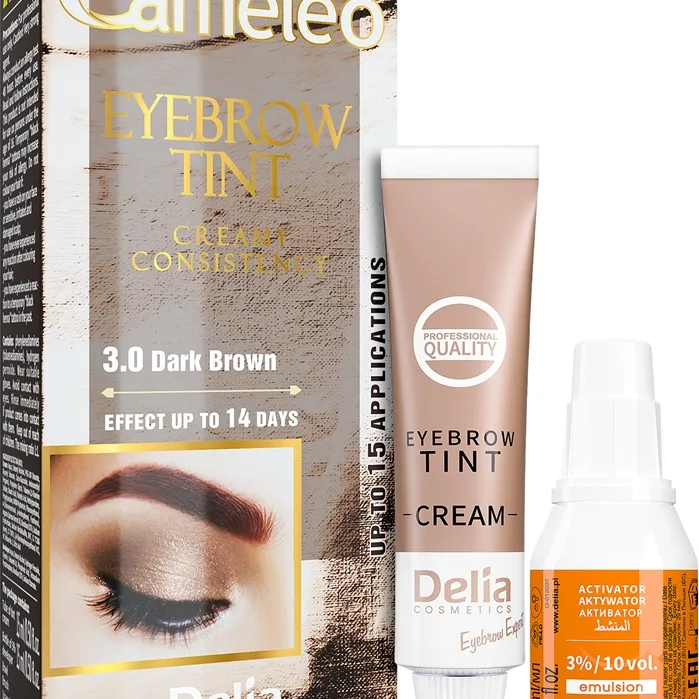 Delia Cosmetics Cameleo Professionell färgande ögonbrynskräm Ammoniak-fri Skugga 3.0 Dark Brown 15 ml