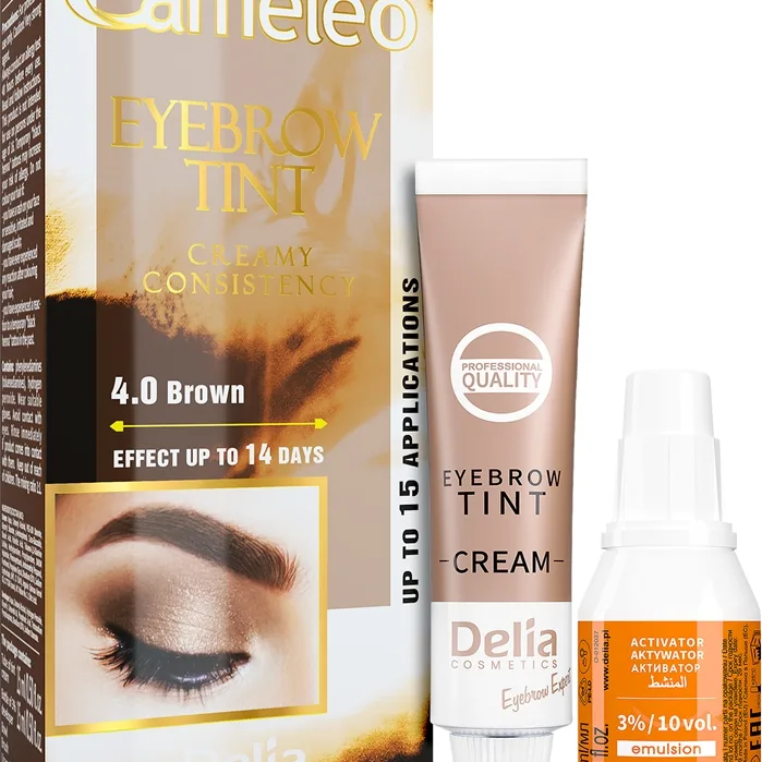 Delia Cosmetics Cameleo Professionell färgande ögonbrynskräm Ammoniak-fri Skugga 4.0 Brown 15 ml