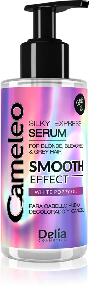 Delia Cosmetics Cameleo Smooth Effect elvyttävä seerumi vaaleille ja harmaille hiuksille 145 ml