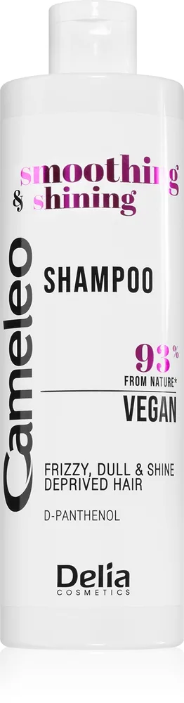 Delia Cosmetics Cameleo Smoothing & Shining silottava shampoo kurittomille ja pörröisille hiuksille 400 ml