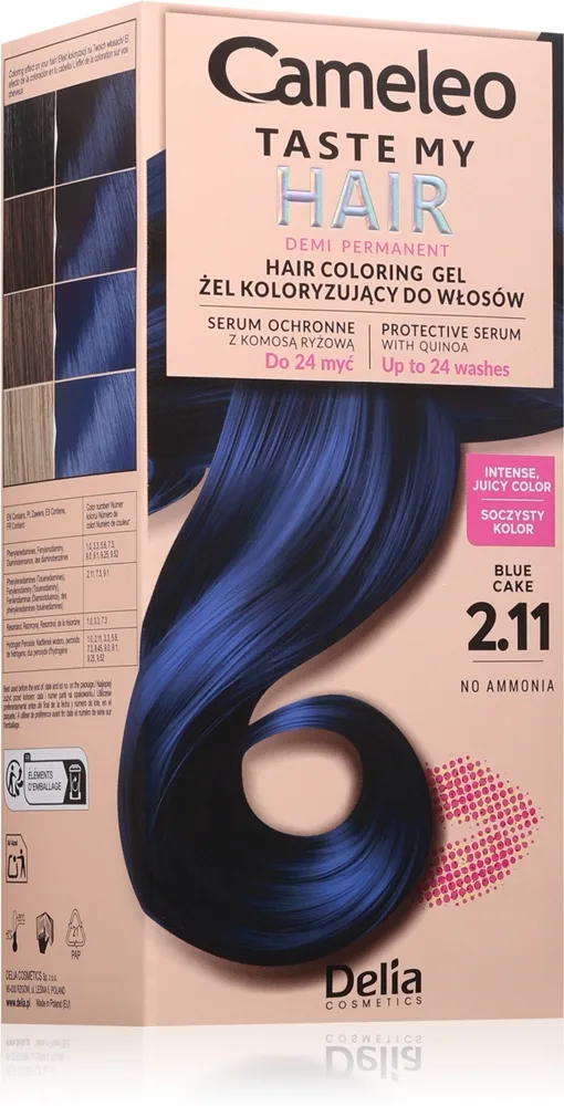 Delia Cosmetics Cameleo Taste My Hair hiusten kevytväri sävy 2.11 Blue Cake 1 kpl