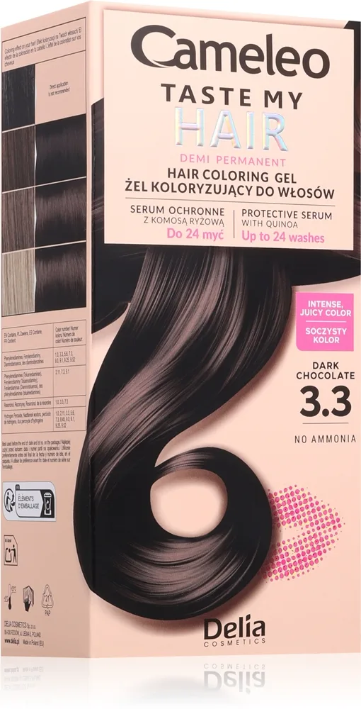 Delia Cosmetics Cameleo Taste My Hair hiusten kevytväri sävy 3.3 Dark Chocolate 1 kpl