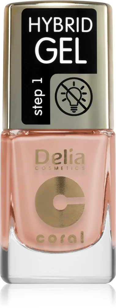 Delia Cosmetics Coral Nail Enamel Hybrid Gel geelikynsilakka sävy 136 11 ml