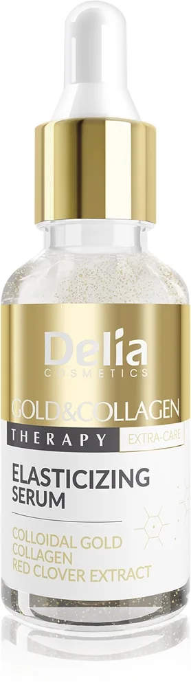 Delia Cosmetics Gold & Collagen Therapy seerumi parantaa ihon elastisuutta 30 ml