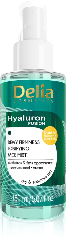 Delia Cosmetics Hyaluron Fusion Tonande ansiktsmist med åtstramande effekt 150 ml