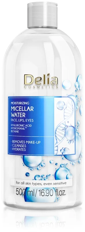 Delia Cosmetics Micellar Water Hyaluronic Acid Fugtgivende miscellar vand 500 ml