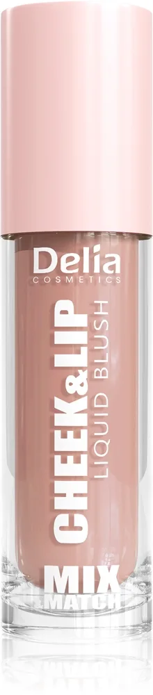 Delia Cosmetics Mix&Match Cheek & Lip Liquid Blush Flytande rouge för läppar och kinder Skugga 01 4 ml