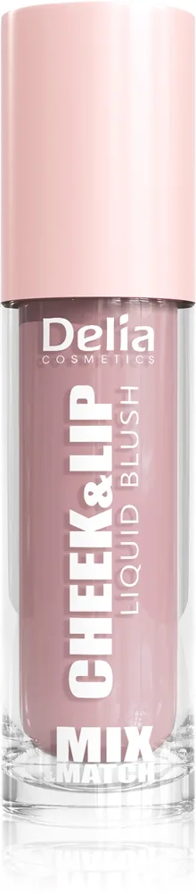 Delia Cosmetics Mix&Match Cheek & Lip Liquid Blush Flytande rouge för läppar och kinder Skugga 02 4 ml