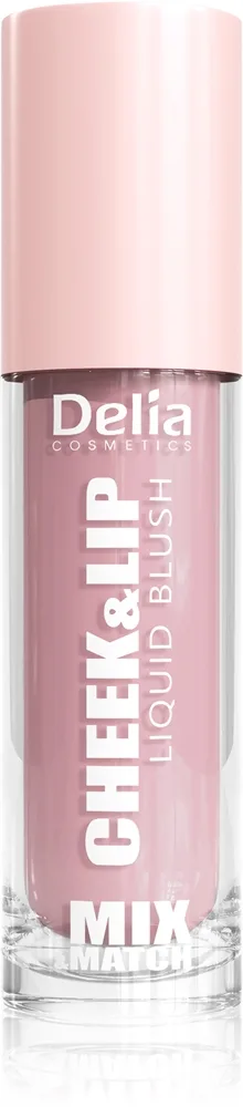 Delia Cosmetics Mix&Match Cheek & Lip Liquid Blush Flytande rouge för läppar och kinder Skugga 03 4 ml