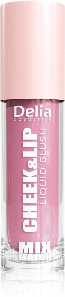 Delia Cosmetics Mix&Match Cheek & Lip Liquid Blush Flytande rouge för läppar och kinder Skugga 04 4 ml