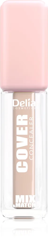 Delia Cosmetics Mix&Match Cover Concealer Flytande täckande concealer Skugga 01 Porcelain 6 ml