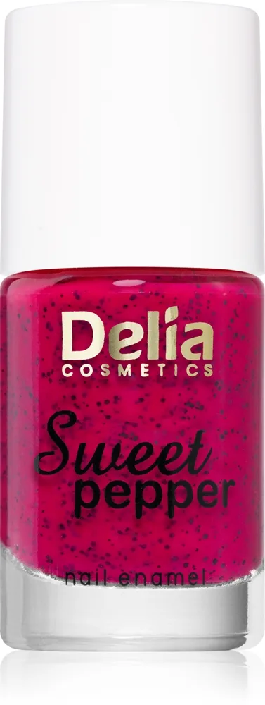 Delia Cosmetics Sweet Pepper Black Particles Neglelak Skygge 05 Raspberry 11 ml