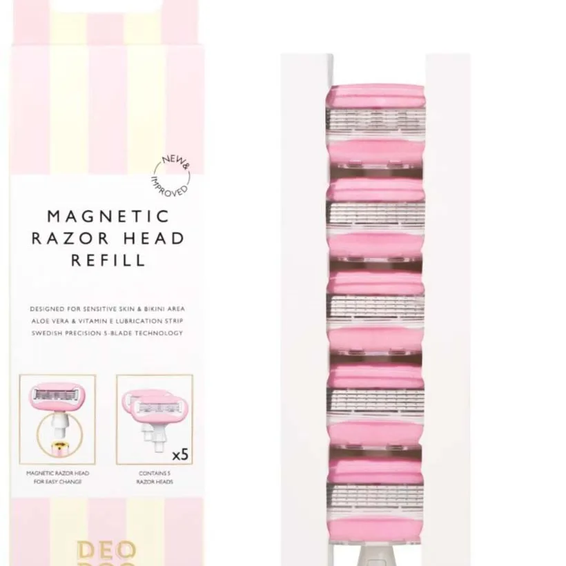 DeoDoc Magnetic Razor Head Refill - Pink