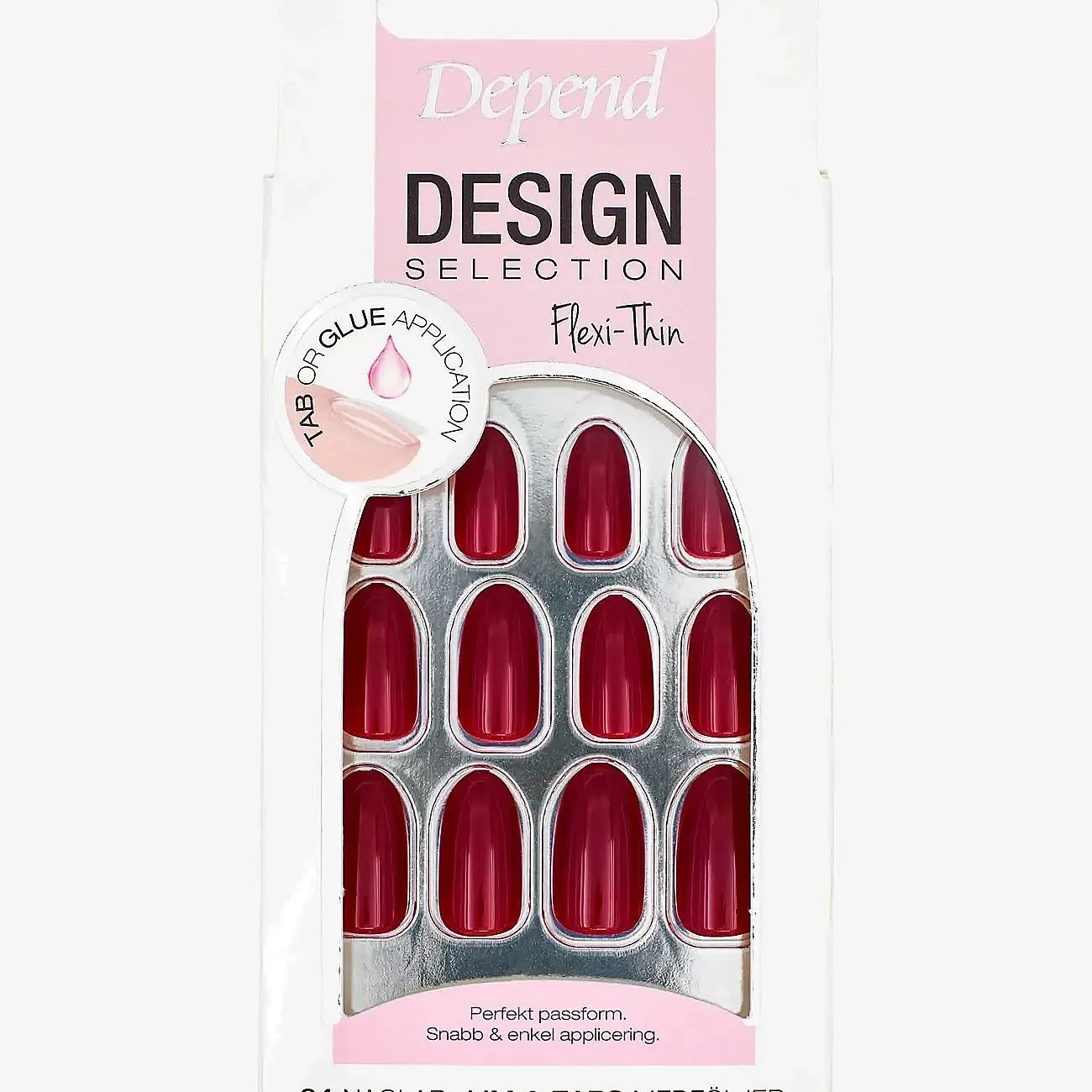 Depend Cosmetic Design Selection Bordeaux Red Medium Oval Nord - Burgundy - ONE SIZE