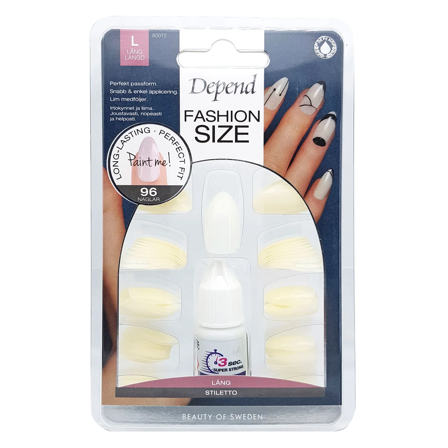 Depend Cosmetic Fashion Size 96-Pack Stiletto - Nude - ONE SIZE