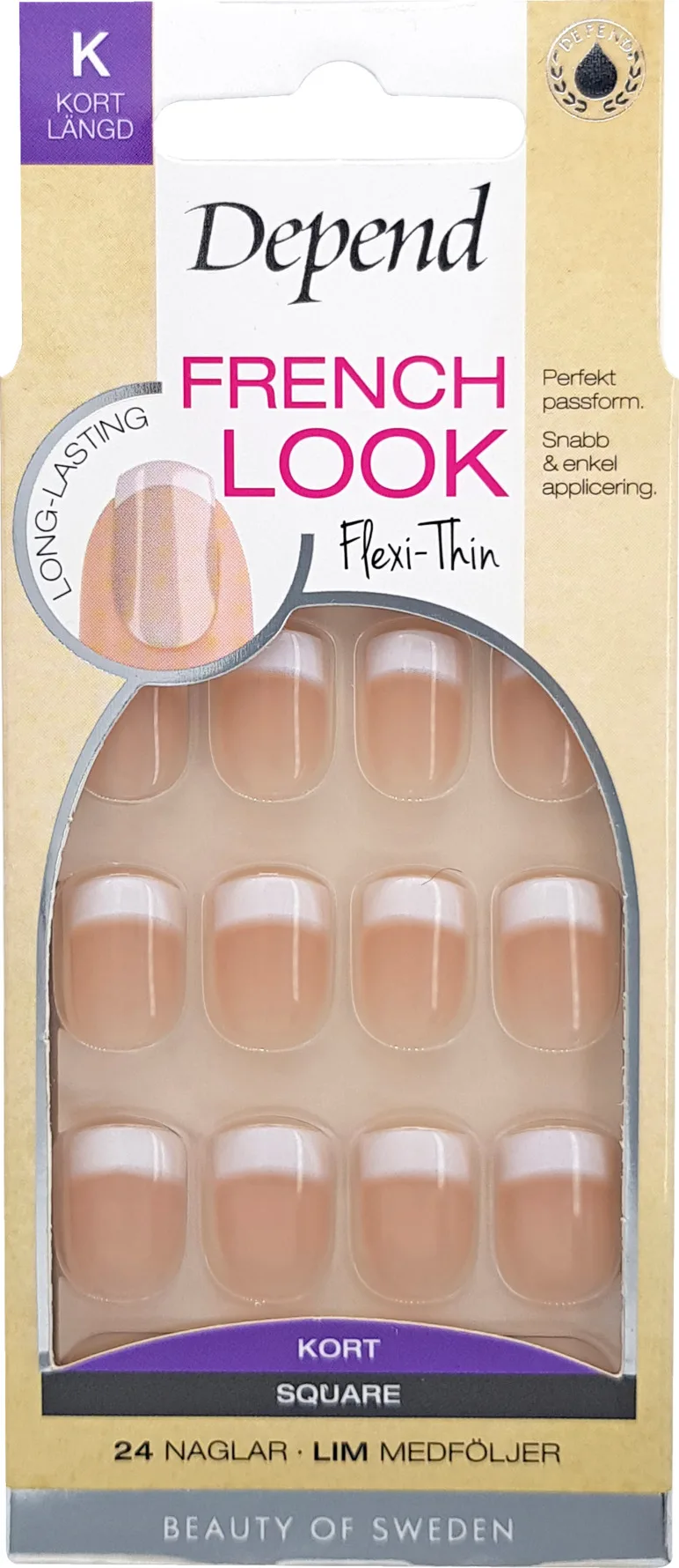 Depend Cosmetic French Look Beige Kort Sq - Nude - ONE SIZE