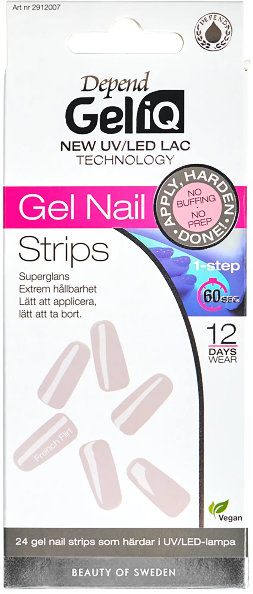Depend Cosmetic Gel iQ Gel Nail Strips 24 pieces - French Flirt
