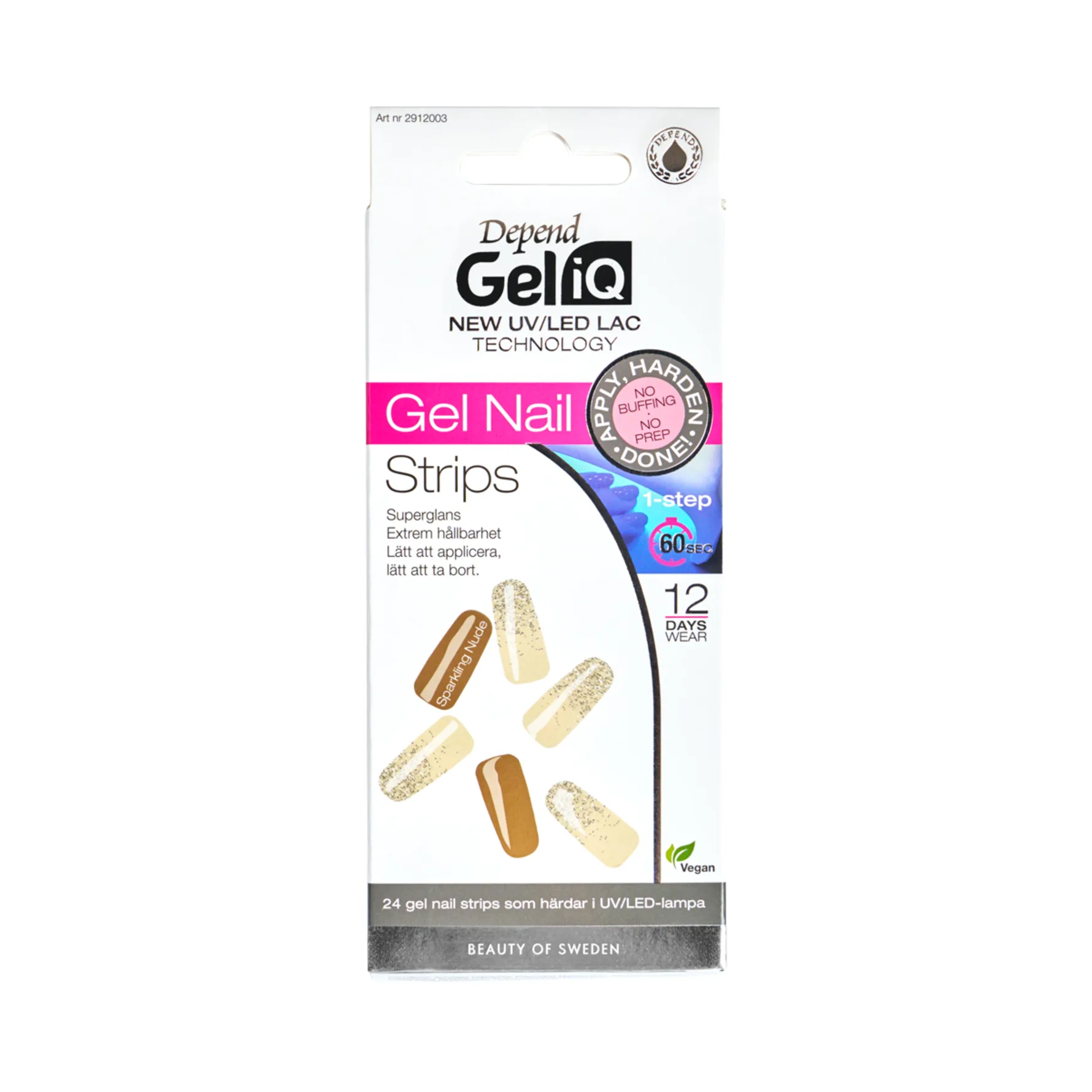 Depend Gel iQ Gel Nail Strips Sparkling Nude
