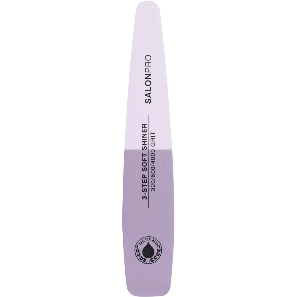 Depend Cosmetic Nail File Salonpro 3-Step Soft Shiner - Nude - ONE SIZE