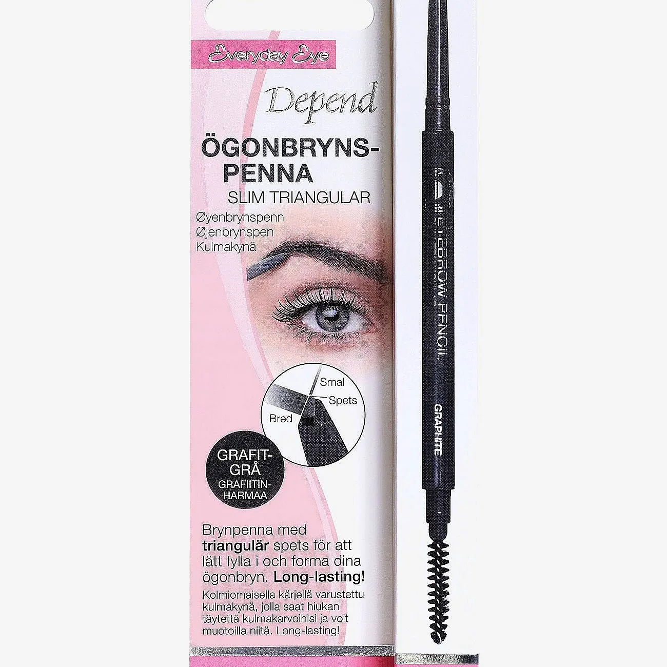 Depend Cosmetic Ögonbrynspenna Slim Triang. Grafitgrå - Nude - ONE SIZE