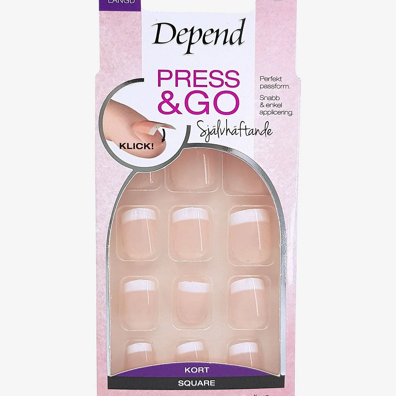Depend Cosmetic P&G French Look Rosa Kort Sq - Nude - ONE SIZE