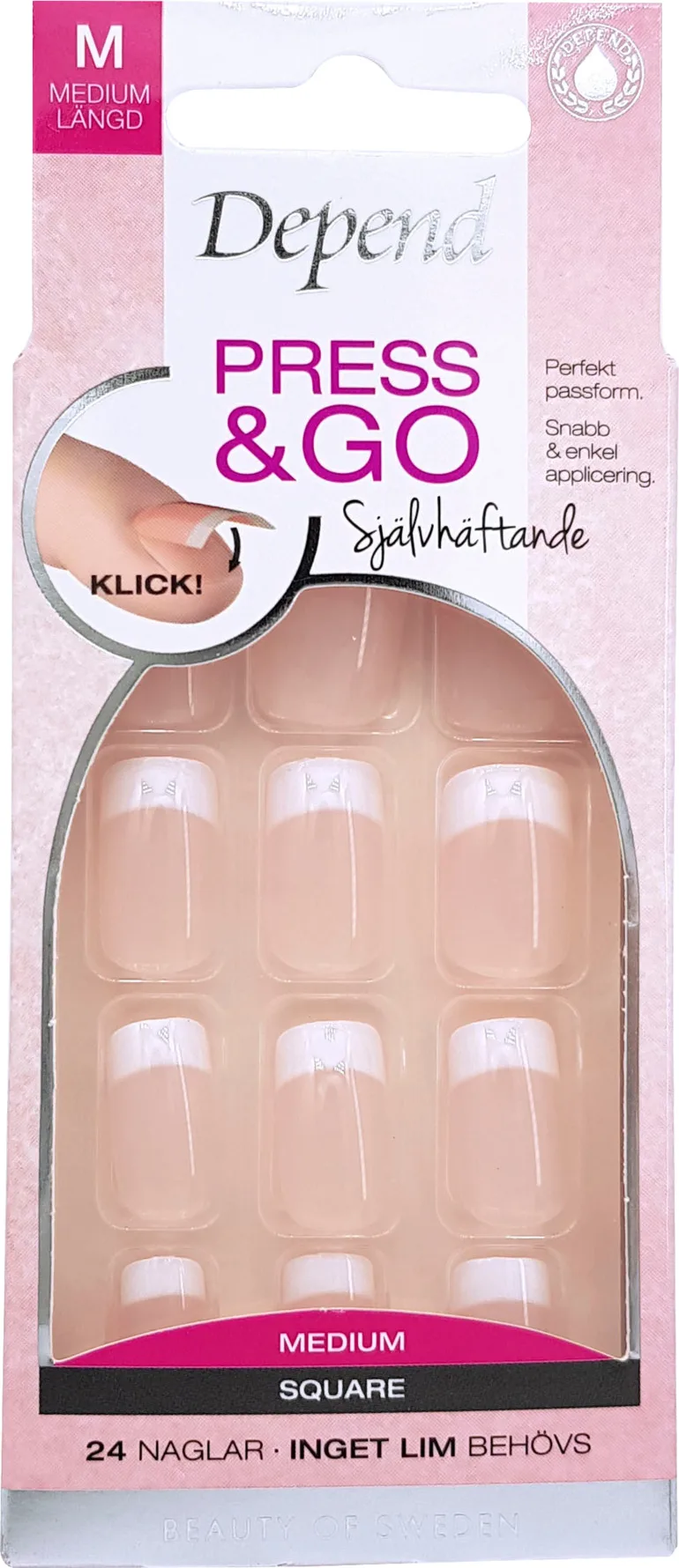 Depend Cosmetic P&G French Look Rosa Medium Sq - Nude - ONE SIZE