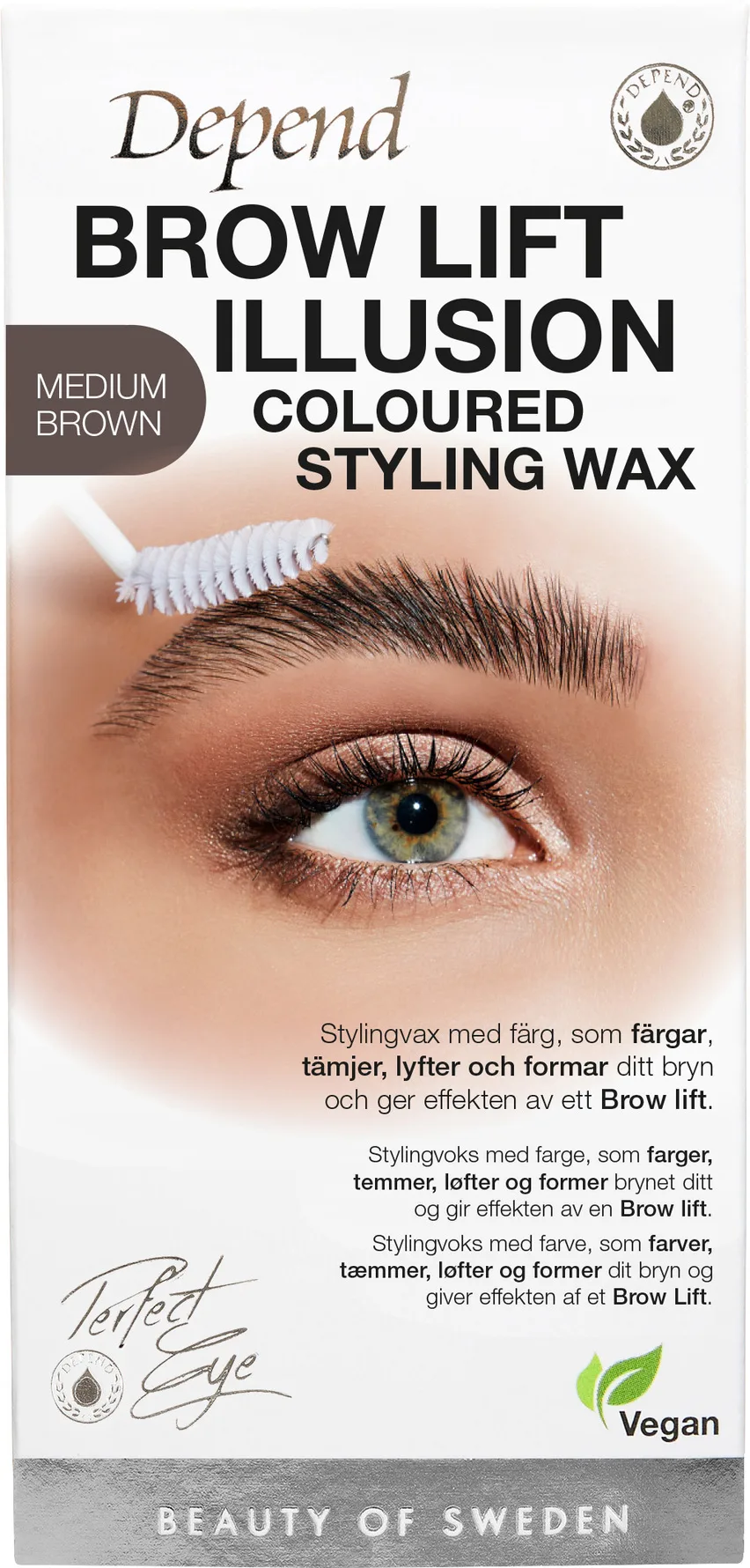 Depend Cosmetic Pe Brow Illusion Wax M.brown Se/No/Dk - Nude - ONE SIZE