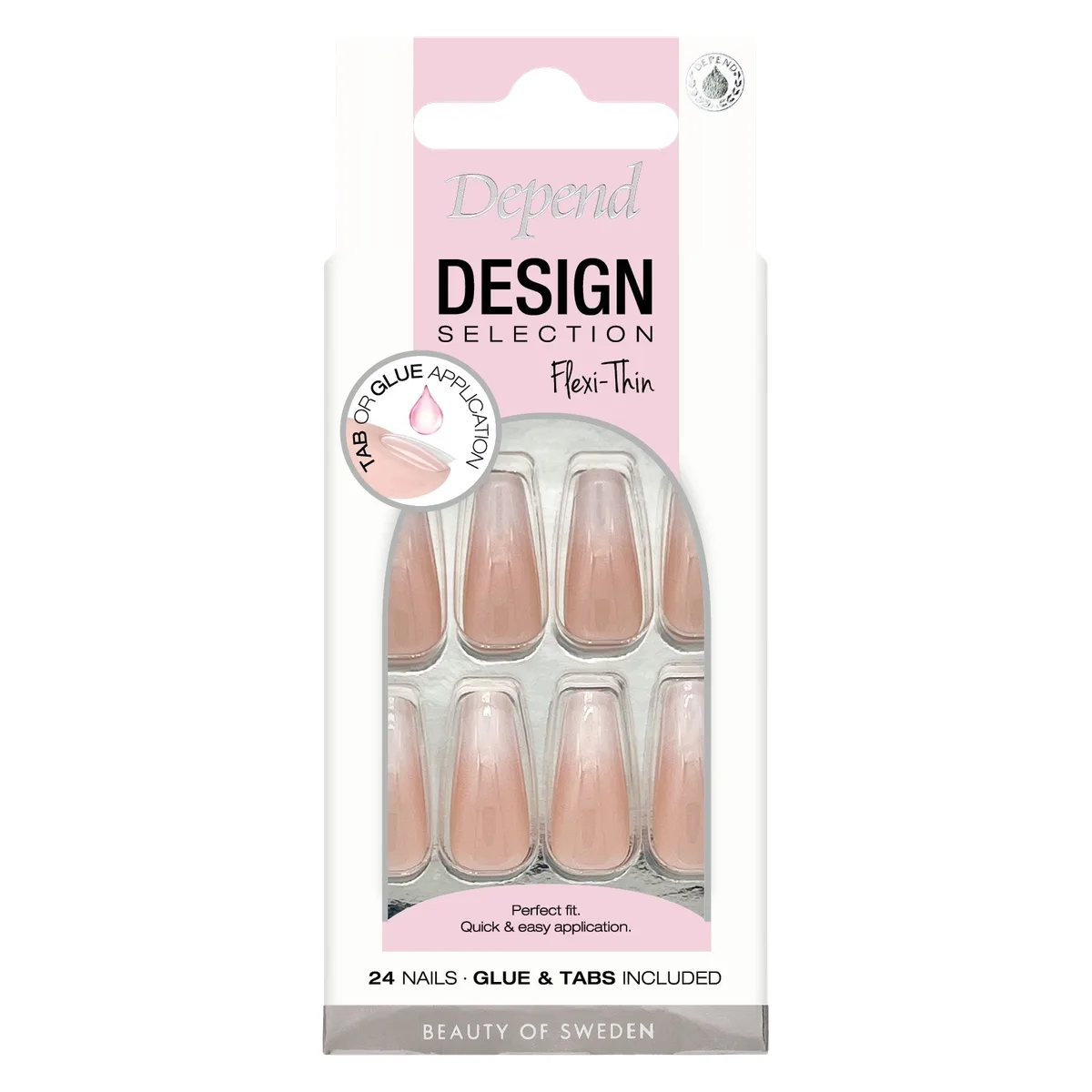 Depend Design Selection Pink Shimmer Deco Coffin 24 pcs