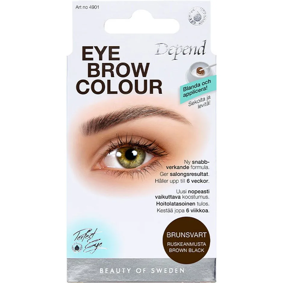 Depend EyeBrow Colour Brown Black - 15 ml
