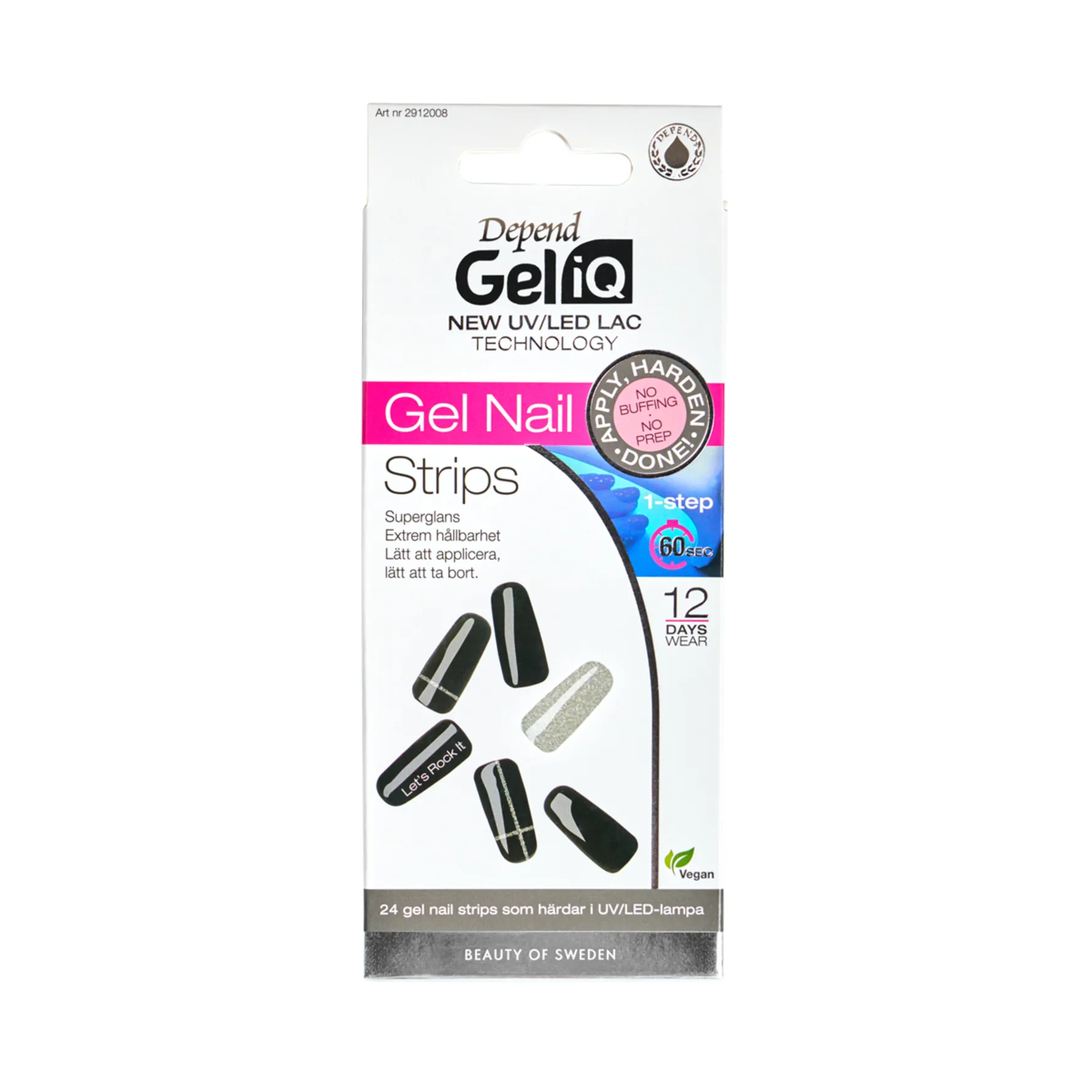 Gel iQ Gel Nail Strips Semi Cured 008 Let's Rock It