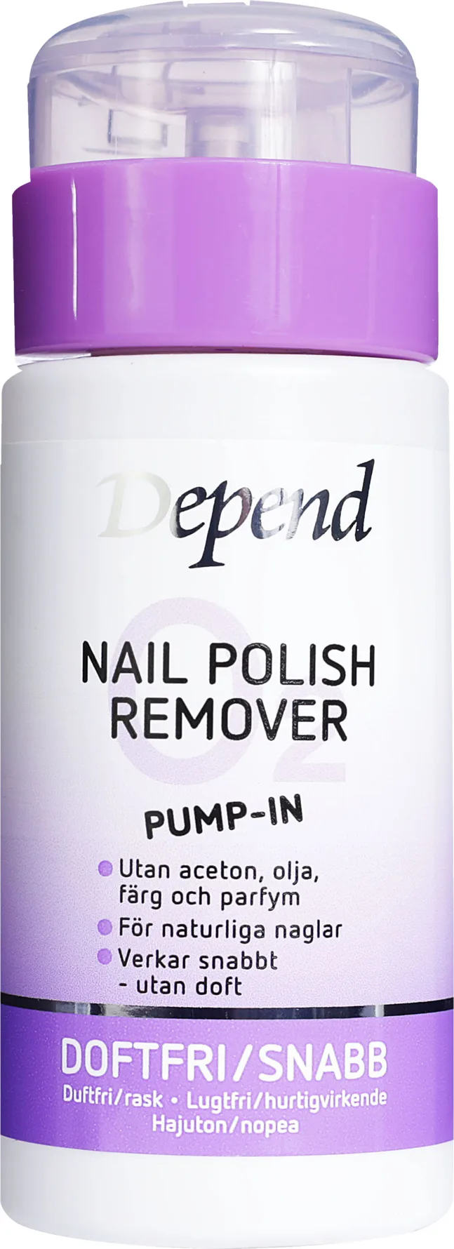 Depend O2 Nail Polish Remover Pump-In Unscented 125 ml