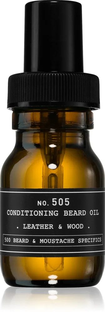 Depot 500 BEARD & MOUSTACHE SPECIFICS NO. 505 CONDITIONING BEARD OIL Skäggolja Leather & Wood 30 ml
