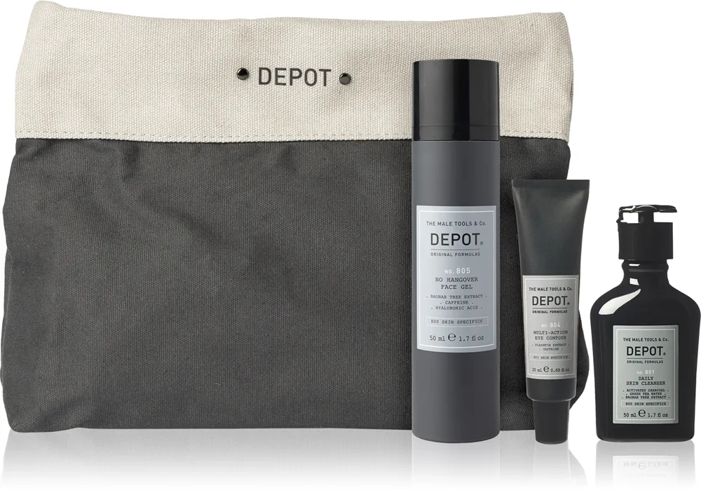 DEPOT COSMETICS SETS Wake-Up Skin Treatment Set Rejsesæt til mænd