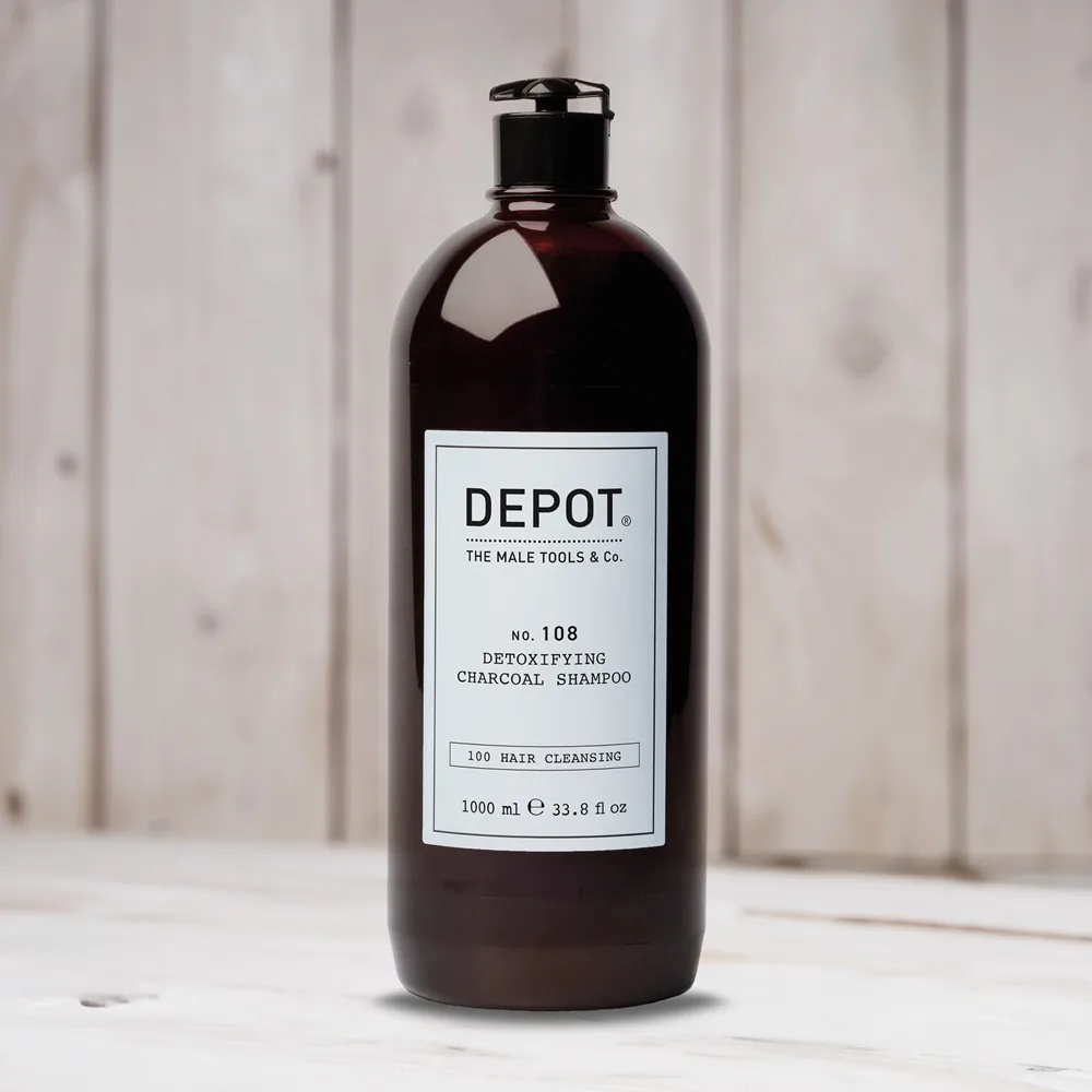 DEPOT NO. 108 DETOXIFYING CHARCOAL SHAMPOO Cleansing Detoxifying Shampoo för alla hårtyper 1000 ml