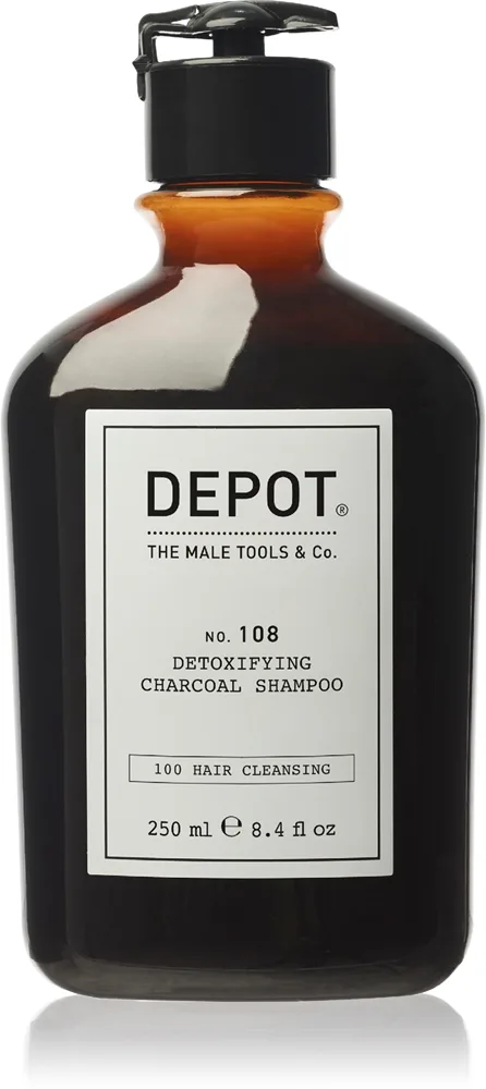 DEPOT NO. 108 DETOXIFYING CHARCOAL SHAMPOO Rensende shampoo der er afgiftende til alle hårtyper 250 ml