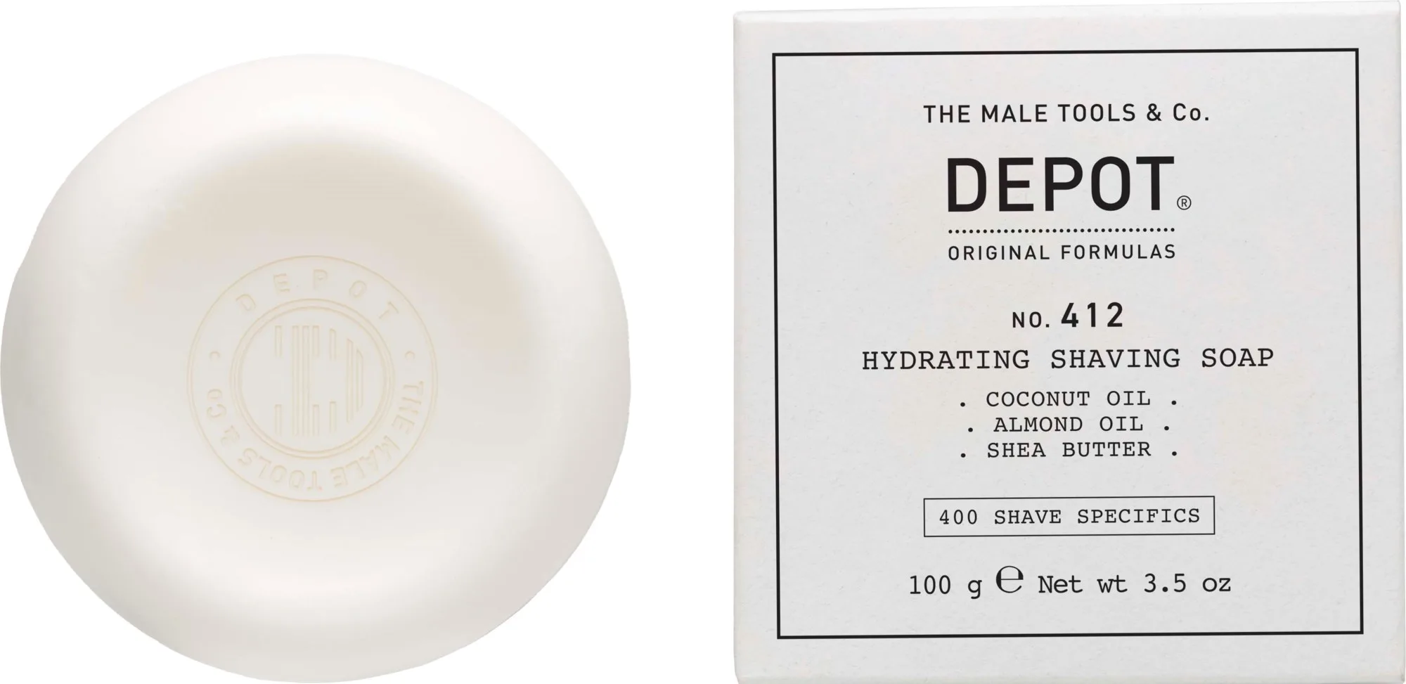 DEPOT MALE TOOLS No. 412 Hydrating Shaving Soap 100 g