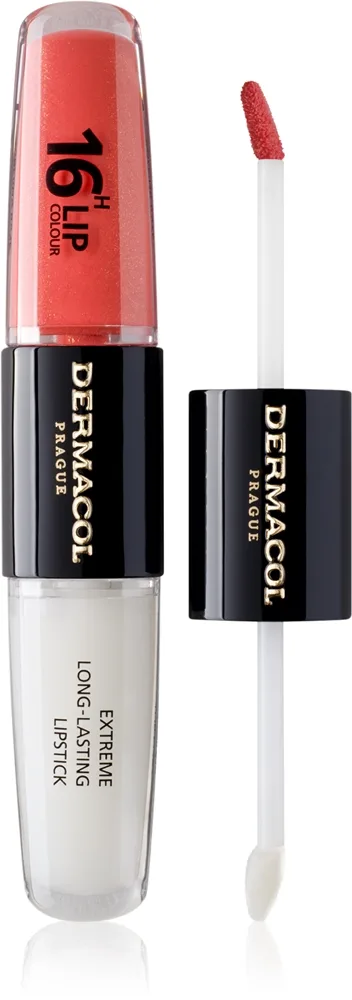 Dermacol 16H Lip Colour pitkäkestoinen huulipuna ja huulikiilto sävy 37 2x4 ml
