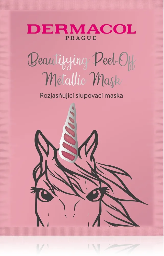 Dermacol Beautifying Peel-Off Metallic Mask Peel-Off Mask med uppljusande effekt 15 ml
