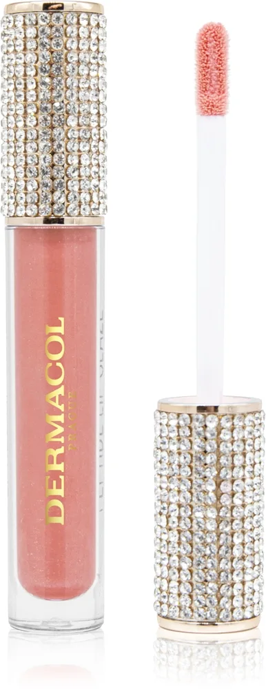 Dermacol Diamond Edition Peptide Lip Glaze hoitava huulikiilto sisältää peptidejä sävy 03 Honey Blush 2.5 ml